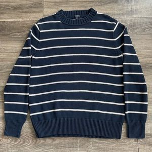 J Crew dark blue striped sweater